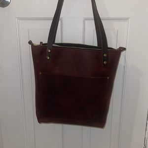 New Portland Leather Goods Small zip tote Merlot